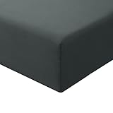 RUIKASI Spannbettlaken 180x200cm Grau Bettlaken - Spannbetttuch 180x200...
