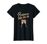 Damen Prosecco Ho Ho Ho Sektgläser Champagner Weihnachten Geschenk T-Shirt