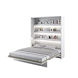 MEBLINI Schrankbett Bed Concept - Wandbett mit Lattenrost - Klappbett mit Schrank -...