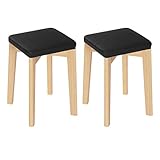 WOLTU Esszimmerstühle, Küchenstuhl aus Massivholz, Holzhocker im Esszimmer, mit...