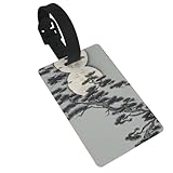 Gepäckanhänger 'Pine Tree Under The Moon', PVC-Material, hohe Sichtbarkeit, mit...