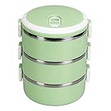 Lunchbox, Tragbare 304-Edelstahl-Bento-Lunchbox, Thermozylinder-Lunchbehälter,...