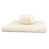 Bodhi Meditations-Set | ECO Serie | Meditationsmatte (Zabuton) & Rondo Meditationskissen |...