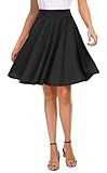 Damen Mädchen Basic Solid vielseitige dehnbaren informell Mini Skater Rock (L,...