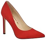 Nine West Damen Tatiana Dress Pumps, Red Suede 605, 43 EU