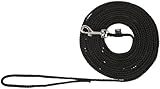 TRIXIE Schleppleine S–M, 10 m ø 5 mm in schwarz - Lange Hundeleine für Training und...