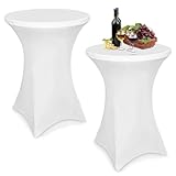 Yuxava Stretch Stehtischhusse, 2 Stück Stretch Hussen Stehtische 80 x 110 cm...