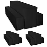 Pesonlook 2er Pack Bierbankhussen Biertischhussen 3er Set, Schwarz Polyester...