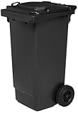 gardivo Mülltonne 120 Liter Abfalltonne Reststofftonne Mülleimer mit 2 geräuschlosen...