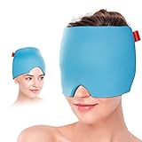 Comfytemp Gel Kühlmütze Migräne Maske, Dehnbare Kühlpads Headache Relief Hat,...