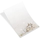 Logbuch-Verlag 25 Blatt Kopierpapier mit Weihnachtsmotiv edel grau weiß - Briefpapier...