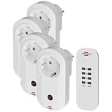 Brennenstuhl Funkschalt-Set RC CE1 4001, 4er Funksteckdosen Set (Innenbereich, mit...