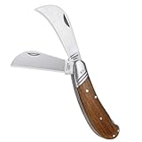 paxlloonge Okuliermesser, Edelstahl Gartenmesser Klappbar mit 2 Klingen, Veredelungsmesser...