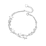 Damen Armband Layered Armband Doppelt Kette Armband Damen Silber 925, Das...