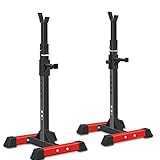 ISE Hantelständer Squat-Rack mit 6 Höhenverstellbar Langhantelablage,2 Einzelnen...