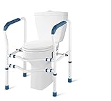 NingJ Verbesserte Toiletten-Sicherheitsgeländer mit fixierbarem Clip, Toilettenhilfe mit...