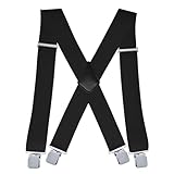 Zclro Hosenträger für Herren, 5 cm Hosenträger mit Sehr Starken 4 Metall...