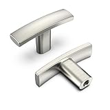 homdiy Schrankknäufe, gebürstetes Nickel, Einloch, Schrankgriffe, 50 mm Durchmesser,...