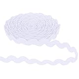 RIC Rac Trim, 5mm 27 Yd Weiß Wellenförmige Geflochtene Borte Fransenbesatz Gewebte...