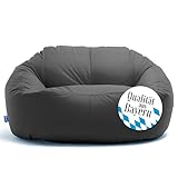 Bruni Lounge Sitzsack-Sofa in Grau – Indoor und Outdoor XXL Sitzsack-Lounge, Couch für...