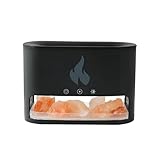 Flammen-Luftdiffusor – Salzlampen-Duftdiffusor, ätherisches Öl, Ar0ma-Diffusor, Timer,...