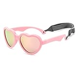 COASION Polarisierte Baby Sonnenbrille Herz mit Verstellbares Band für 0-24...