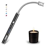 VEHHE Lichtbogen Feuerzeug Elektrisch, USB Aufladbares Elektro LED-Display Stabfeuerzeug...