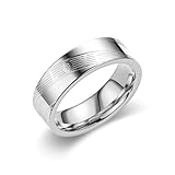 Wycian Matching Rings Gay, Edelstahl Ring Damen Silber Größe 49 (15.6) 6mm Bandring...