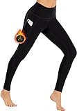 Ewedoos Thermo Leggings Damen Gefüttert mit Taschen High Waist Leggings Damen...