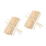 Operitacx 2 Sätze Karbonisierter Bambusstab Holzstäbe Holzstäbchenhandwerk Basteln...