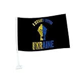 Msugar Ukraine Autofahne, Fensterclip, Ukrainische Flagge, ukrainische Flaggen, Banner,...