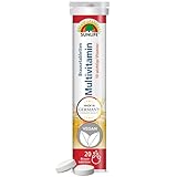 SUNLIFE Multivitamin Brausetabletten - 1x20 Stück - Multivitamin Tabletten mit Orangen...