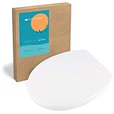 Calmwaters® Antibakterieller WC Sitz mit Absenkautomatik Modern Soft, WC Deckel...