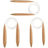 ANSO 3 STÜCKE Rund Stricken Nadeln, 15/20/25Mm Natur Jumbo Nadel für Grob Garn Rund...