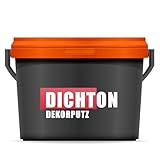 DICHTON Fertigputz innen weiß 16kg bis 50qm für dekorative Wandgestaltung -...