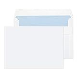 Purely Everyday Selbstklebende Briefumschläge, C6 (114 x 162 mm), Weiß, 1.000 Stück