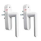 Schellenberg 46512 Smart Home Funk-Alarmgriff, Weiß | Fenstergriff mit...