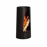 Loberon® Feuerschale Lenice, schwarz, Eisen, H/Ø ca. 51/25 cm, schwarz