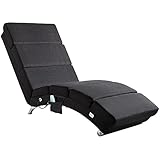 Casaria® Relaxliege XXL Massage Heizfunktion 186x89x55cm Ergonomisch Stoff Gepolstert...