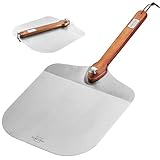 SILBERTHAL Pizzaschieber Edelstahl 30cm - Griff aus Akazienholz - Pizzaschaufel...