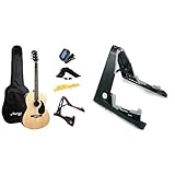 Martin Smith Akustikgitarren-Set mit Akustikgitarre in voller Größe, Gitarrenständer,...