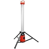 Grafner Profi LED Tower Baustrahler mit Steckdose und Stativ, 360° 7500 Lumen, 100 Watt,...