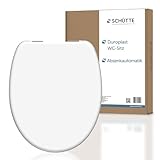 SCHÜTTE WC-Sitz mit Absenkautomatik/Klodeckel aus bruchsicherem Duroplast/Innovative DIY...