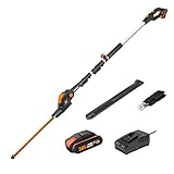 Worx 18V(20V MAX) Akku Teleskop Heckenschere Heckenschneider WG252E, 2,0Ah,...
