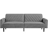 Yaheetech Schlafsofa Leicht Verstellbar Sofa 201 cm Länge Bettsofa bis 360 kg Belastbar...