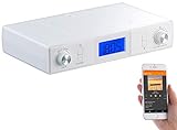 auvisio Küchenradio Unterbau: Stereo-FM-Küchen-Unterbauradio mit Bluetooth, Timer,...