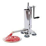 3L Wurstfüllmaschine, Manuell Wurstfüller mit 6 Größen Füllrohre...