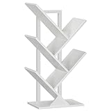 HOOBRO Bücherregal, Standregal in Baumform, bodenstehendes Bücherregal mit 4...