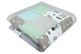 Medi Partners Krabbeldecke 100% Baumwolle 120x120cm multifunktional Dick Weich Spielmatte...