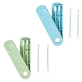 COYUN 4 Stück Wattestäbchen Wiederverwendbar Ohrenstäbchen Doppelendige Spirale,...